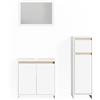 Vicco Set mobili bagno Emma, Bianco/Sonoma, 58 cm, composto da mobile sottolavabo, specchiera e mobile medio