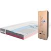TULENA NOX - Materasso 90 x 200 cm, in schiuma comfort media, H3 + H4 Comfort, 20 cm, con materasso reversibile, rivestimento antibatterico con chiusura lampo