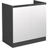 Vicco Mobile lavello cucina R-Line, Bianco, 80 cm