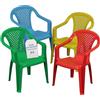 Tomaino - Set 4 Sedie per Bambini COLORE con Braccioli e Impilabili - Sedia per Bambini Colori Assortiti - Sedie Plastica Resistente per Interno ed Esterno