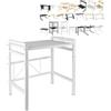 XUANYU Mensola portaoggetti da cucina porta utensili supporto forno a microonde con organizer per spezie e ripiano a microonde per forno a microonde (bianco (40-64)*36,5*(30/40) cm)