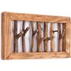CREEDWOOD APPENDIABITI da parete Leonor 50 | 7 ganci, legno, 50 cm | Pannello appendiabiti, ganci per cappotti naturali, ganci decorativi da parete, appendiabiti da ingresso