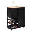 SoBuy Carrello cucina con ruote frenate e piano, 67×38×86 cm
