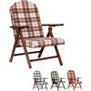 PALUPLUS Poltrona Reclinabile Campania, Misura 60x67x106 cm, Schienale Regolabile in 4 Posizioni, Struttura e Braccioli in Legno di Faggio, Sedia per casa, Portata 110Kg -191C (Marrone Scozzese)
