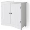 Vicco Mobile sottolavabo per bagno Bianco, Bianco, 60 x 60 cm, con ritaglio per sifone e spazio di stoccaggio per l'organizzazione del bagno