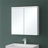 Mai & Mai Armadietto a Specchio 70x70cm, Specchio con Pensile per Bagno con 2 Ante Bianco opaco Spiegelschrank 03