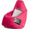 Avalon - Puff Poltrona Sacco Grande L Jive Deluxe Sfoderabile, Pouf Sacco di Qualità Sartoriale, Bean Bag per Sedersi Ergonomico, Tessuto Antistrappo Impermeabile, Made in Italy(80x125cm-Fucsia)
