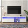Moimhear Casa e soggiorno, mobile TV moderno, pannello luminoso, illuminazione a LED variabile, soggiorno e sala da pranzo 180 cm (bianco)