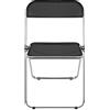 LANTUS Set di 1 sedie pieghevoli e imbottite, sedie pieghevoli in ABS assortite, sedie pieghevoli imbottite, per ufficio, 46 x 46 x 75 cm, colore: nero puro