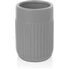 Inbagno Portaspazzolini Bagno a Bicchiere Grigio, in Ceramica, Linea Cup