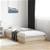 MOBCANT Giroletto senza Materasso,Rete letto Letto singolo Reti a Doghe Letto per Anziani utilizzabile per Dormitorio Scuola Appartamento Albergo Rovere Sonoma 75x190 cm in Truciolato