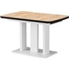Vicco tavolo da pranzo allungabile Fenaro, Rovere dorato/bianco, 120 x 80 cm 2 parti, allungabile con prolunga a inserto per un'estensione flessibile del tavolo