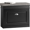 SoBuy Scarpiera Salvaspazio Slim con Seduta - Panca Scarpiera da Ingresso Contenitore in Legno, Mobile Ingresso per Scarpe, Regolabile, Nero L60*P24*A51 cm, FSR82-K-SCH