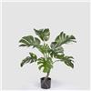 EDG Enzo De Gasperi Monstera pianta Artificiale Finta con Vaso da Interno o Esterno H100 cm