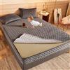 HLTQL Coprimaterasso con Cerniera Velluto Spesso Fodera Materasso Matrimoniale/Singolo Copri Proteggi Materasso Topper Trapuntato A Sei Lati Lavabile Imbottito Lenzuolo(A1,2 Pillowcases)