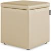 Happers - Pouf cubo Arcon, in similpelle, per interni, colori assortiti Único ecru
