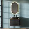 Planetmöbel Mobili da bagno Mobiletto LUX 70 cm Rovere oro/Antracite SENZA LAVABO