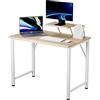 nwixbqoqn Piccola Scrivania per Computer 80x40x75cm, Tavolo con Supporto per Schermo, Scrivania per Lavoro, Studio, Gioco, Casa, Giallo