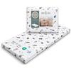 baby idea Materasso Lettino da Campeggio Sfoderabile Pieghevole Traspirante a Norma EN16890:2017 Federa100% Cotone Oeko-tex® Interno Certificato Certipur™ 60x120x4 OMAGGIO Borsa da Viaggio (Galassia)
