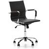 VS Venta-stock Sedia da Ufficio Croma reclinabile Nero, Ecopelle, Sedia Executive con poggiatesta e braccioli Imbottiti, Altezza Regolabile, Design ergonomico