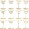 FUTUREORYY 15 Pezzi Segnaposto Laurea per Tavolo in Metallo Oro, Portafoto a Forma di Cappello, Robusto per Foto e Cartoncini, per Matrimoni e Ricevimenti