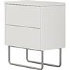 Vicco Comodino camera da letto Calvin, Bianco, 45 x 50 cm | per riporre oggetti di uso quotidiano accanto al letto