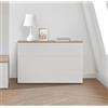 Bissolo Casa Comò Alice 3 Cassetti, Olmo Perla e Bianco Larice, 103 x 39.5 x 74 cm, Laminato