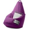 Avalon - Puff Poltrona Sacco Pera Deluxe Grande Sfoderabile, Pouf Sacco di Qualità Sartoriale, Bean Bag per Sedersi Ergonomico, Tessuto Antistrappo Impermeabile, Made in Italy(70x130cm-Viola)
