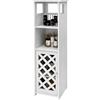HUOLE Mobiletto Bagno Salvaspazio in Plastica 4 Altezze Porta Rotolo Carta Igienica da Terra | Organizer Bagno, Cucina, Dispensa, Lavanderia-78 * 22 * 22 cm-bianco