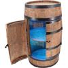 CREATIVE COOPER Portabottiglie in Legno Con Porta LED RGB - Armadietto Barile - Mobili per Vino - Minibar 80 cm High (Wenge)