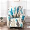 Morbuy Copripoltrona Relax Reclinabile Elasticizzato, Fodera per Poltrona Universale con Braccioli, Rimovibile Lavabile Coprisedile Fodere per Poltrona Relax (Beige Screziato,4 Pezzi per 1 Posto)