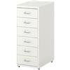 Ikea, Helmer, steel chest of drawers with 6 drawers, 28 x 43 x 69 cm (W x D x H), color: white
