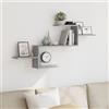 ULUYYUC Mensola da Muro Grigio Cemento Scaffale da Parete 104x15x49 cm Truciolato, Libreria Salvaspazio Portaoggetti per Bagno Cucina Soggiorno, Design Moderno Stabile e Durevole