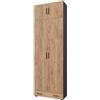 Vicco Scaffale per file Frank, Antracite/Rovere dorato, 80 x 241.2 cm con piano superiore e modulo cassetto, per una conservazione ordinata di documenti e raccoglitori