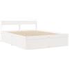 vidaXL Giroletto con Cassetti Bianco 140x200 cm Legno Massello di Pino, giroletto con cassetti, arredo camera da letto, letto contenitore