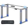 FLEXISPOT Scrivania Regolabile in Altezza, telaio da tavolo, struttura da tavolo con 4 gambe, telaio in acciaio per tavolo da pranzo e con 2 motori, con memoria a 4 pulsanti, carico da 150 kg, grigio