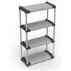 Mongardi 7123C04 Scaffale 4 Ripiani, 80 cm, Grigio