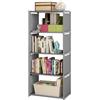 Tnfeeon Libreria Autoportante in Acciaio, Scaffale Verticale Salvaspazio per Camera da Letto, Soggiorno o Ufficio Domestico 49,21 X 16,14 X 10,63 Pollici Libreria Stretta a 5 Livelli, Stretta a 5 (#2)