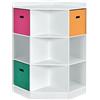 GIANTEX Armadietto Libreria a 3 Livelli con 9 Scomparti, Mobiletto Portalibri Moderno, Multiuso e Salvaspazio, Ideale per Soggiorno, Studio, Ufficio, Camera, 80x62x100 cm, 2 Colori (Bianco)