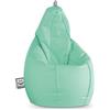 Happers Pouf Poltrona Sacco con Imbottitura per Sedersi Grande Puff per Bambini Adulti Morbido Puffo Bean Bag Chair Gigante per Salotto Lettura Menta XL