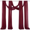 Mateju Drappeggio di Arco di Nozze Chiffon, 1 Pezzo Halloween Tulle Tenda Tessuto per Drappeggio Arco Decorativa per Cerimonie Feste Nozze e Compleanni (75x300cm,Rosso Borgogna)