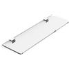 adv-smart Mensola in Plexiglass Trasparente 50x15 cm spessore 8mm con reggi mensola Cromo, arredo casa, ufficio, negozio