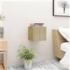 IBUQDDV Mobiletto Salvaspazio Libreria Scaffale Mobile Ingresso Tavolino Soggiorno Comodino Rovere Sonoma 30,5x30x30 cm in Truciolato per Camere Da Letto Dormitorio Ufficio Soggiorno