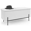 IDMarket - Panca Louis con Gambe in Metallo Nero 100 cm Tessuto Spugna Bianca