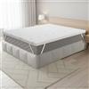 L'ANTICO ARCOLAIO - Topper Singolo con Lato Estivo Rinfrescante e Lato Classico 4 Stagioni, Topper 80x190 in Memory Foam Made in Italy, Spessore Memory 5cm per un Comfort Superiore