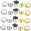 DOITOOL 20 Pezzi Ditale da Cucito Rame Resistente e Flessibile per Cucito Fai da Te Design Semplice e Colori e Argento Adatto per Ricamo e Accessori Macchina da Cucire