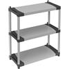 BuyStar Scaffale in Pvc 3 Ripiani Portata 80 Kg l'uno 80x40x85 cm, Resistente - Interno,Esterno, Montaggio Senza Viti, Sistema Modulare, Lavanderia, Garage, Giardino, Terrazzo - Made in Italy