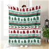 DOTBUY-SHOP Coperta Pile, Stile Natalizio Flanella Singolo/Matrimoniale Coperta, Fluffy Morbida e Calda Coperta Matrimoniale, Lavabile Durevole Coperta Pile Matrimoniale (100x150cm,Verde 2)