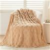 DLKJCX Coperta ponderata Sherpa, Coperta ponderata in Pile Sherpa con Morbida Flanella di Peluche, Reversibile, Taglia Matrimoniale, Lavabile in Lavatrice(Khaki,150X200CM)
