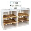 Kistenkolli Altes Land Johanna - Set di 2 cassette per frutta, piccolo scaffale con 3 scomparti